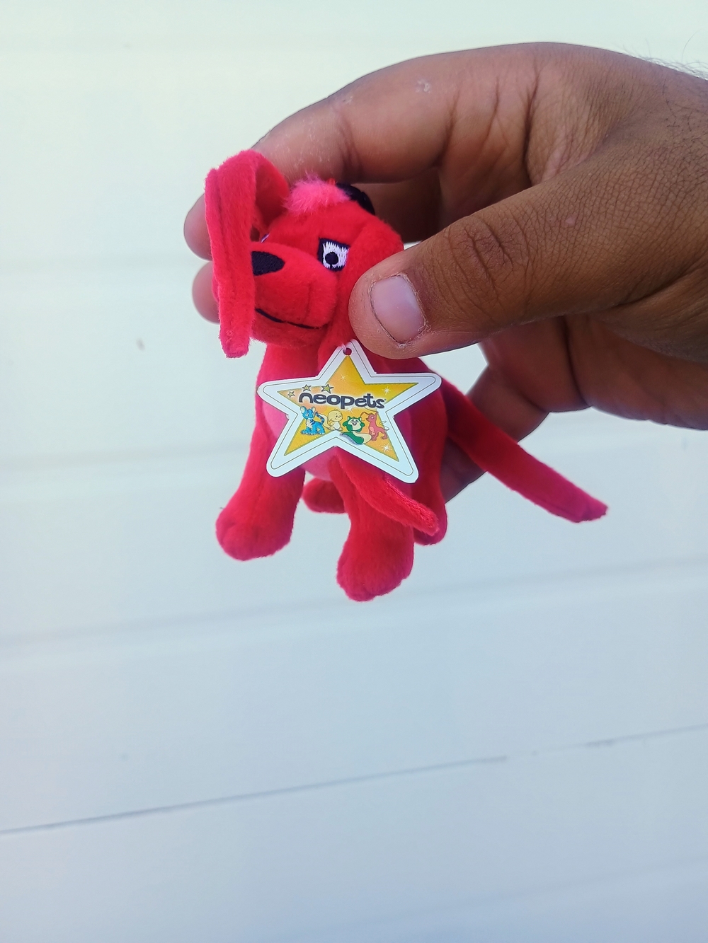 McDonald's Neopets Red Gelert Stuffed Plush Toy With Pet - Pet Clip ~ Anubis
